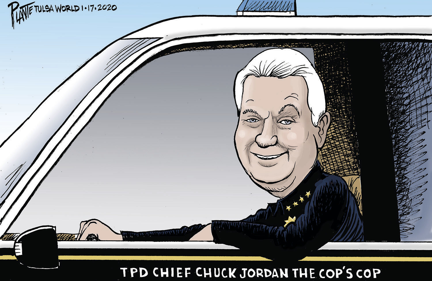 Bruce Plante Cartoon: TPD Chief Chuck Jordan: The Cop’s Cop